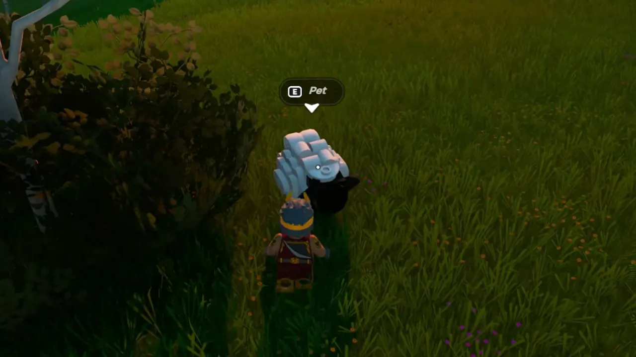 How to Pet Animals in LEGO Fortnite