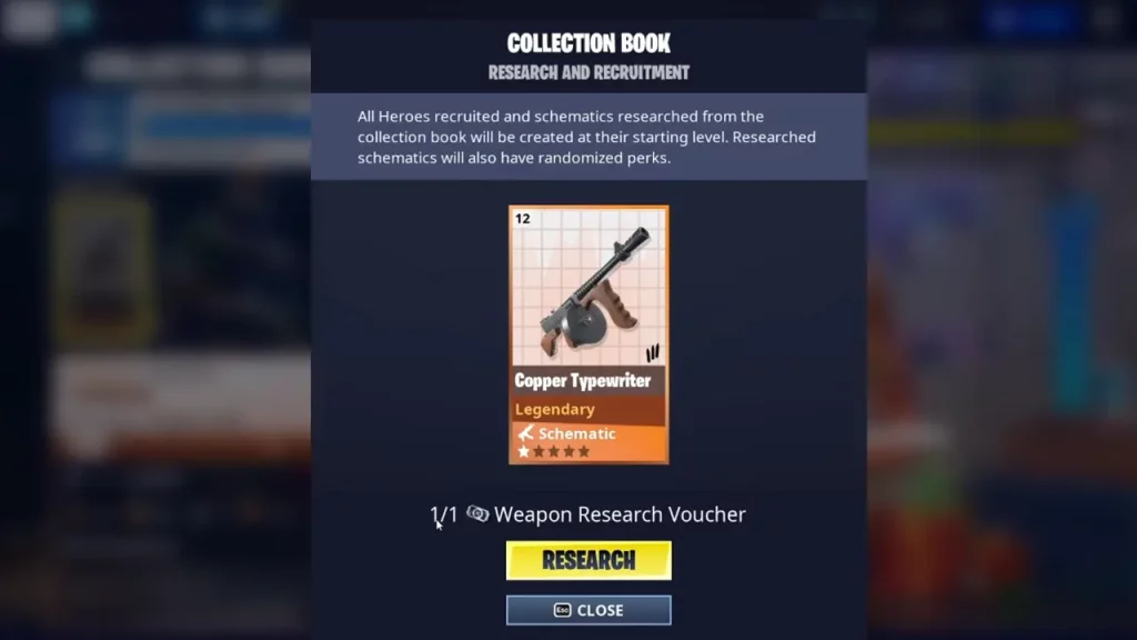 fortnite how to get weapon research voucher