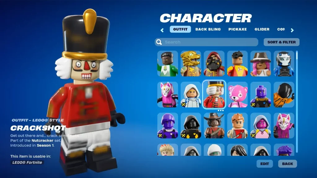 LEGO Fortnite Change Character Appearance