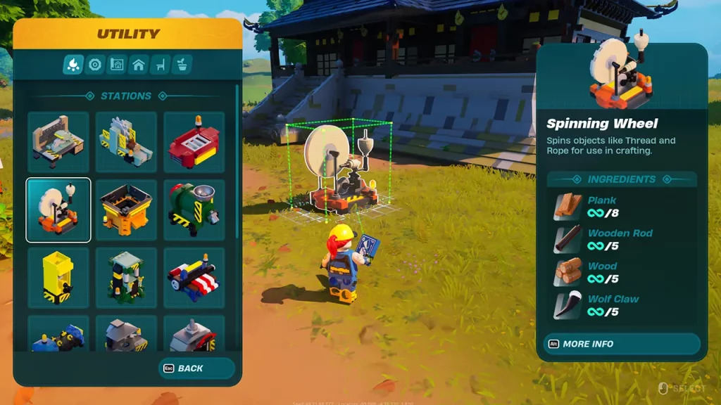 Build A Spinning Wheel In LEGO Fortnite