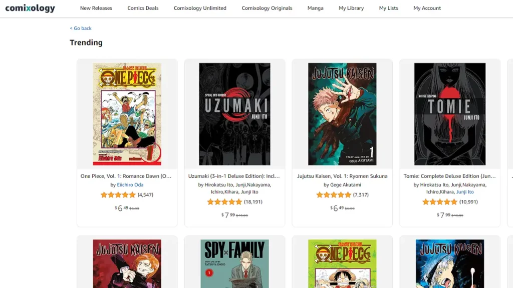 Comixology Online To Read Manga