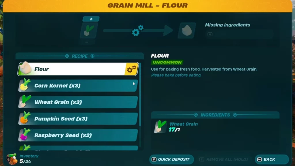 How To Craft Grain Mill In LEGO Fortnite