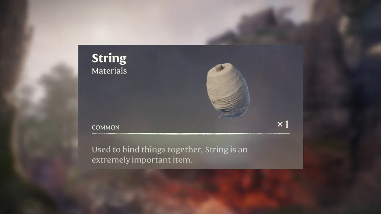String is an important resource in Enshrouded that is used in various crafting recipes