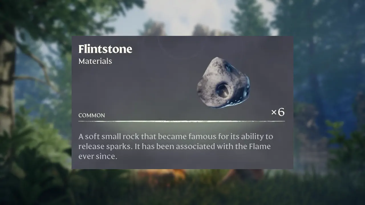 Flintstone can be used while upgrading weapons and while building other items in Enshrouded
