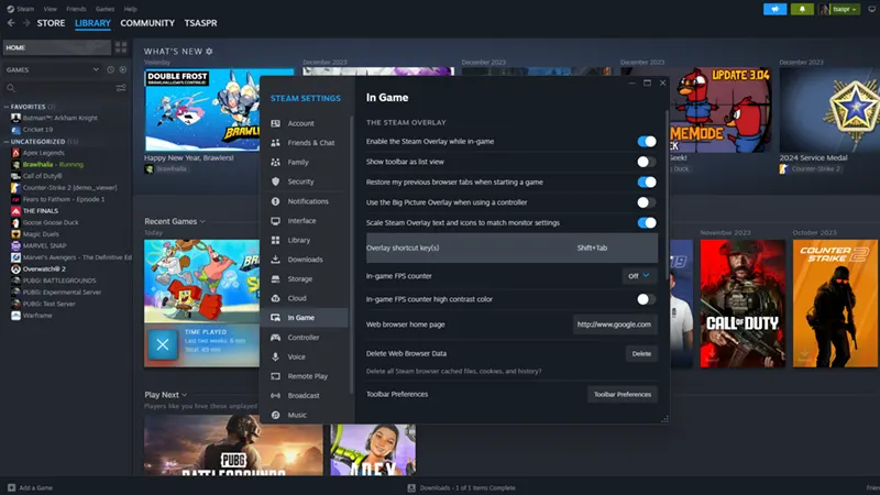 How to Change the Steam Overlay Shortcut Key 
