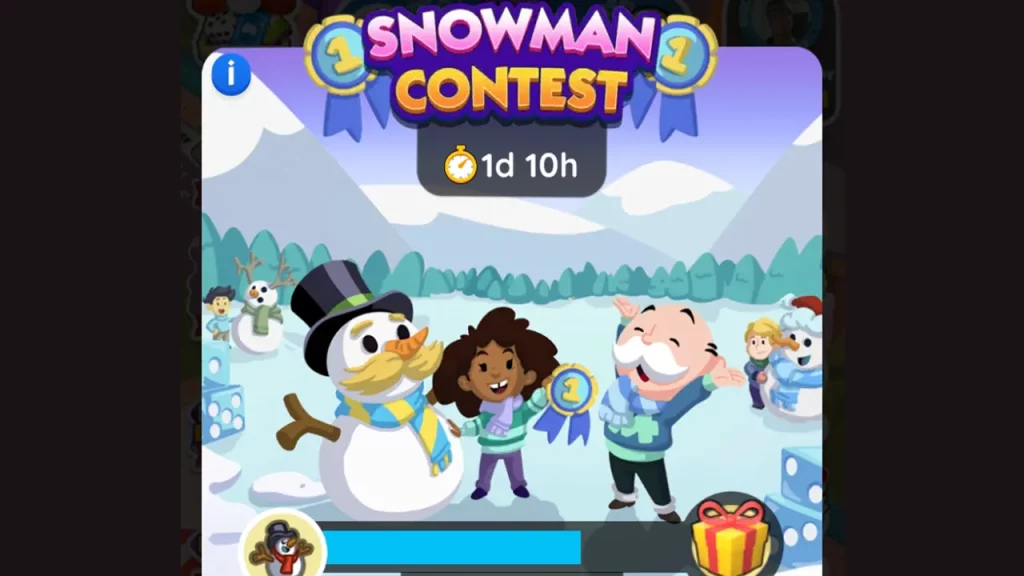 Monopoly GO Snowman Contest Milestones