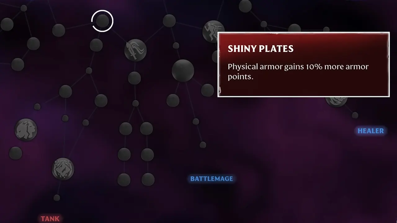 Shiny Plates skill increases your physical armor by 10% in Enshrouded 
