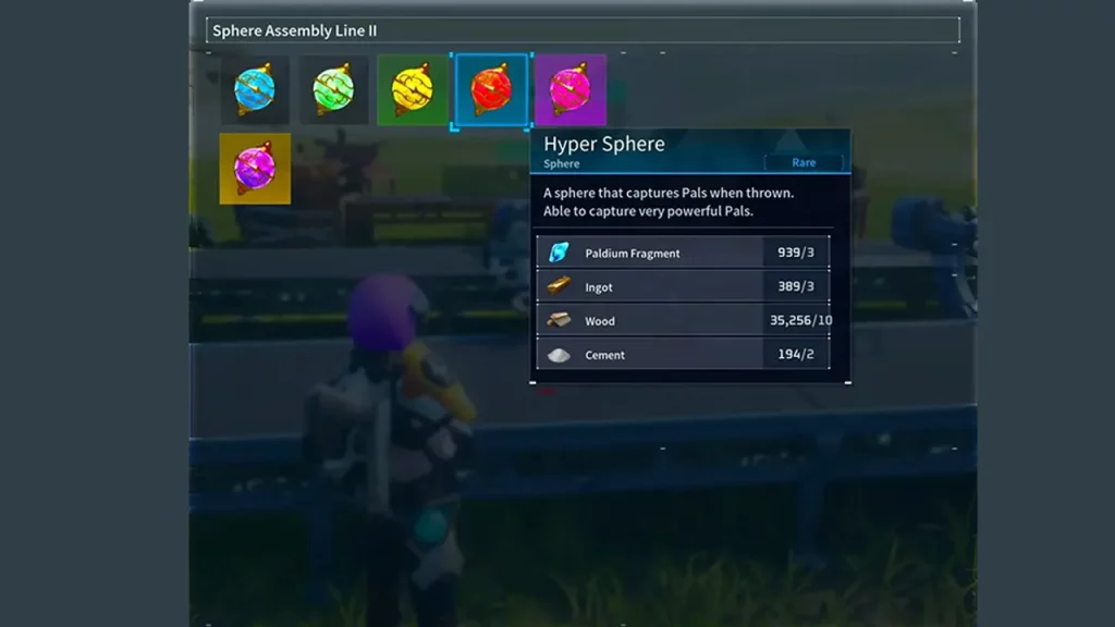 crafting materials for hypher sphere