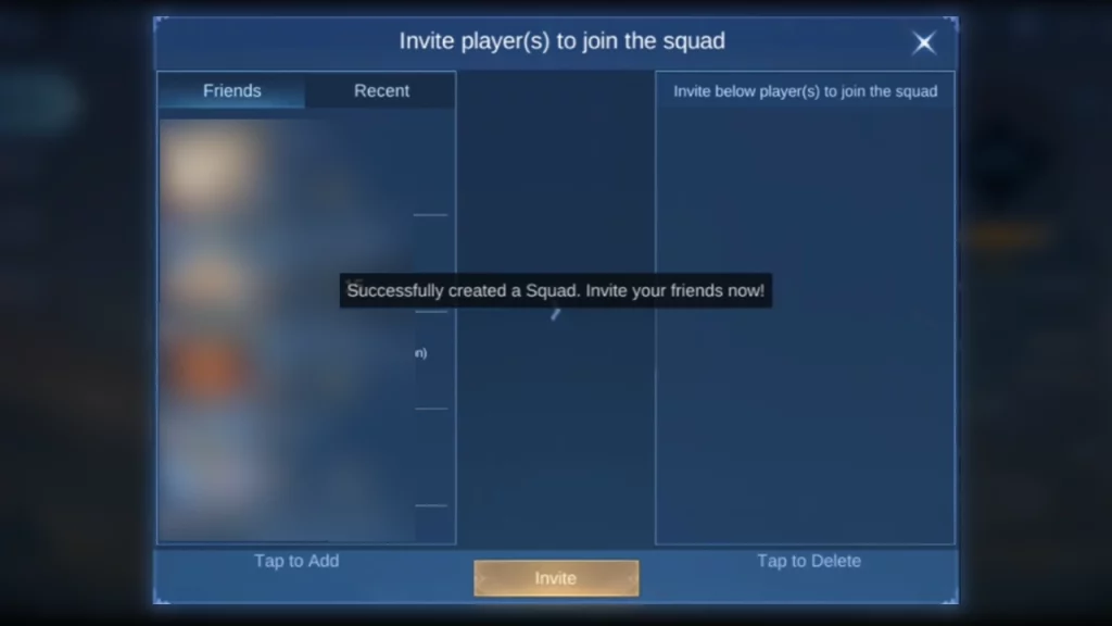 how to invite players to ml squad