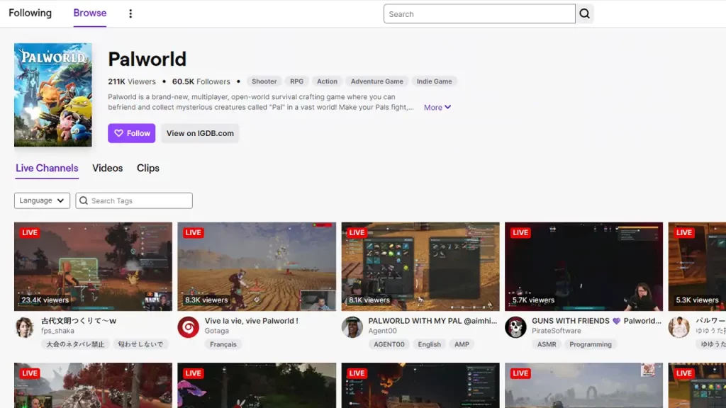 palworld twitch viewers count