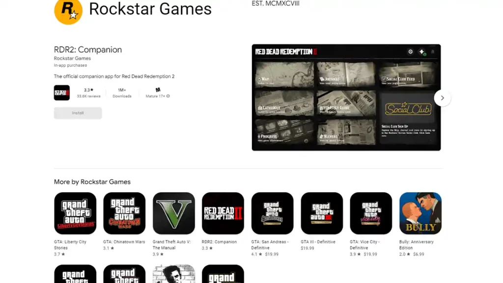 rockstar games has gta mobile games available