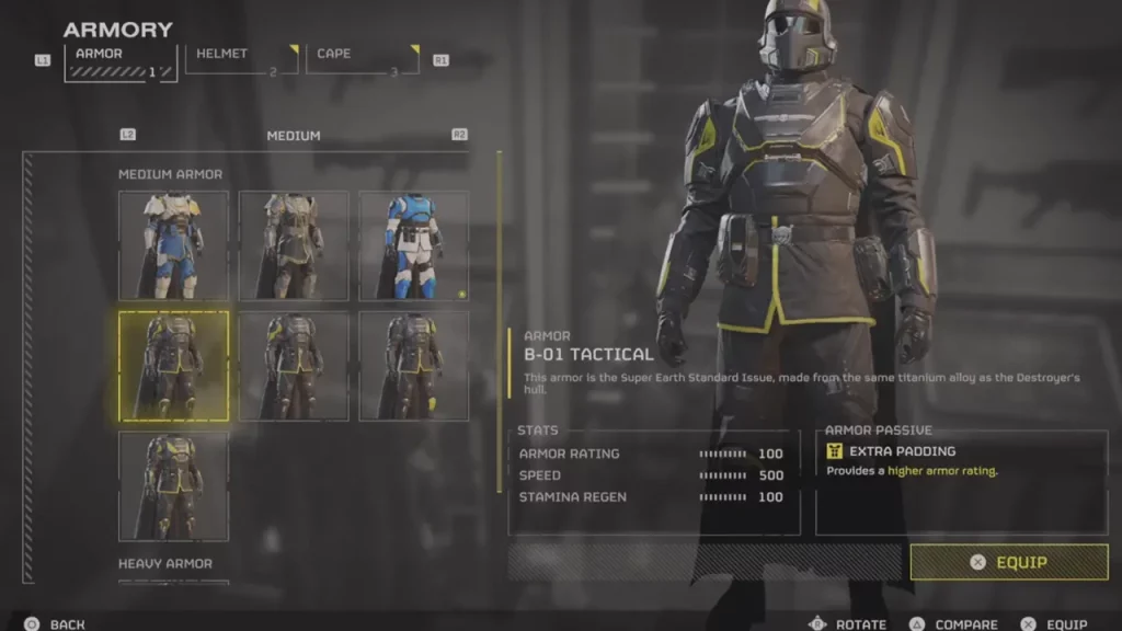 Armor with Extra Padding Passive in Helldivers 2