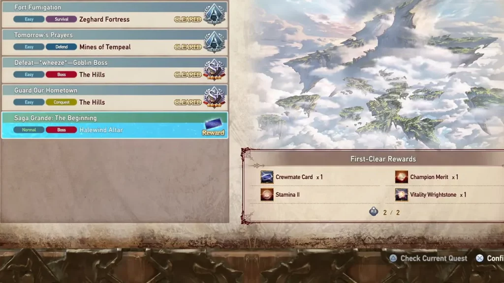 Granblue Fantasy Relink Crewmate Cards can be Farmed from Quests