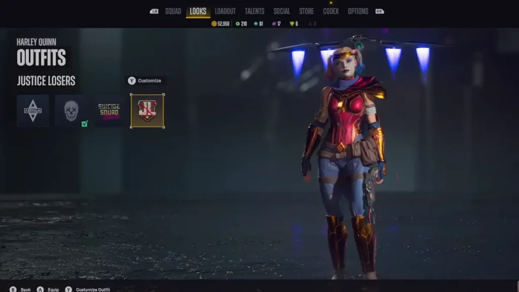 How to Equip Outfits or Skins in Suicide Squad Kill the Justice League