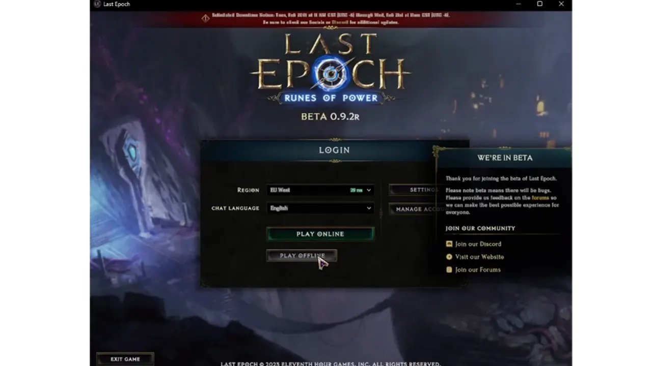 Play Last Epoch Offline to Fix Failed to Matchmake Error 