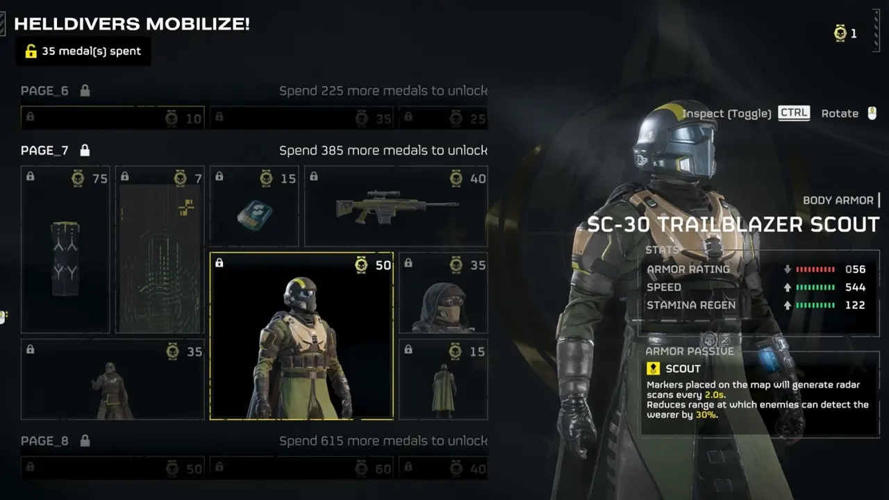 SC-30 Trailblazer Scout is  one of the Best Armor in Helldivers 2