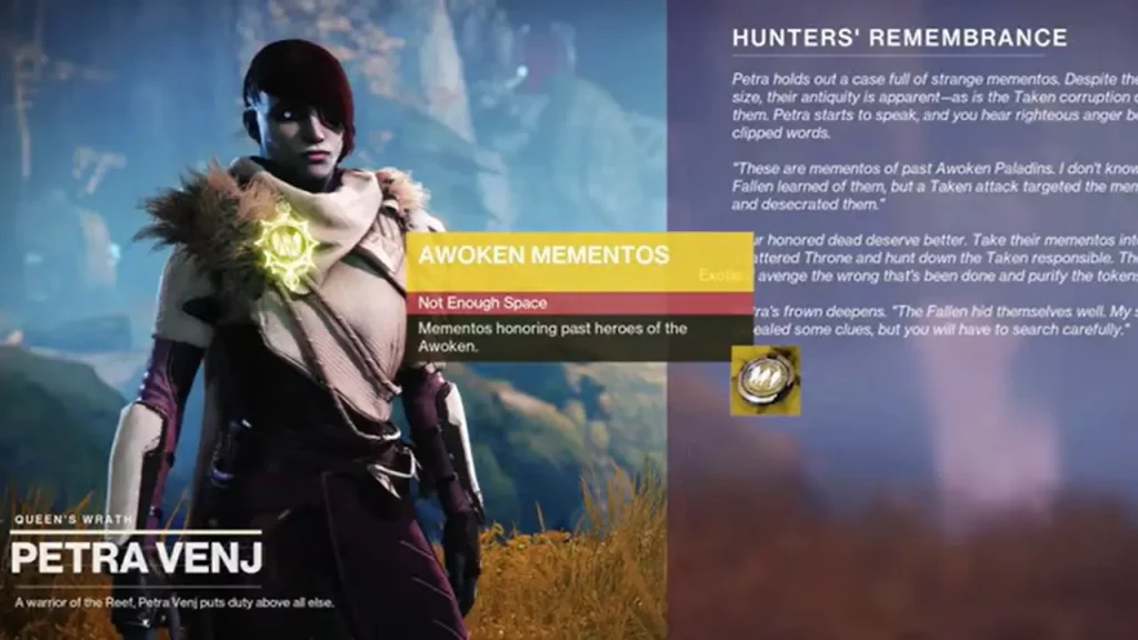 What Are The Destiny 2 Awoken Mementos & How To Get Them