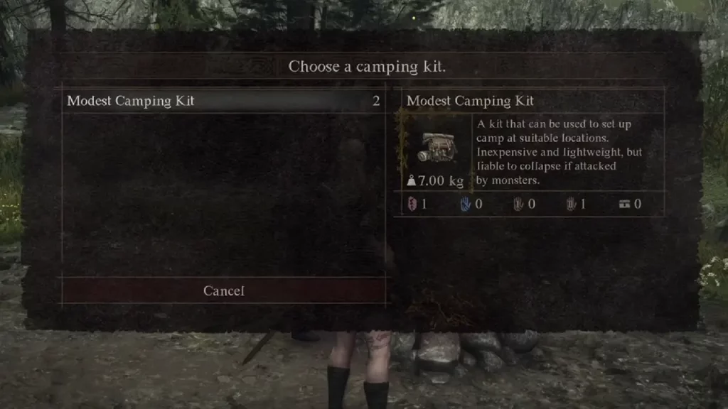Get and Use Camping Kit in DD2