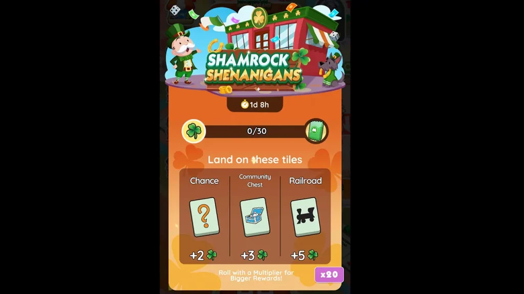 Monopoly GO Shamrock Shenanigans Rewards and Milestones