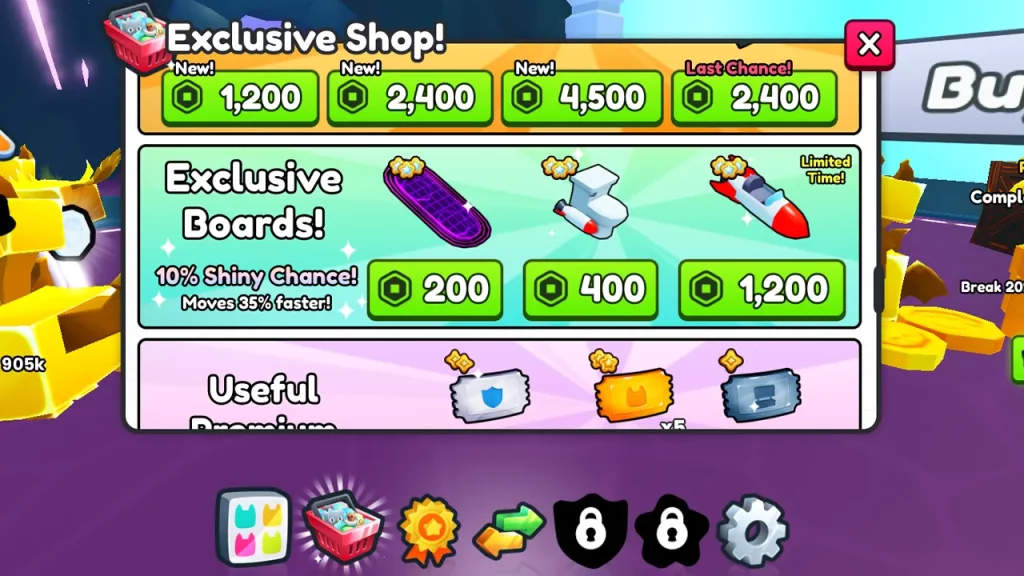Shiny Hoverboards in Pet Simulator 99