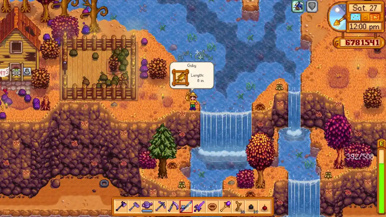 catching a Goby in Stardew Valley 