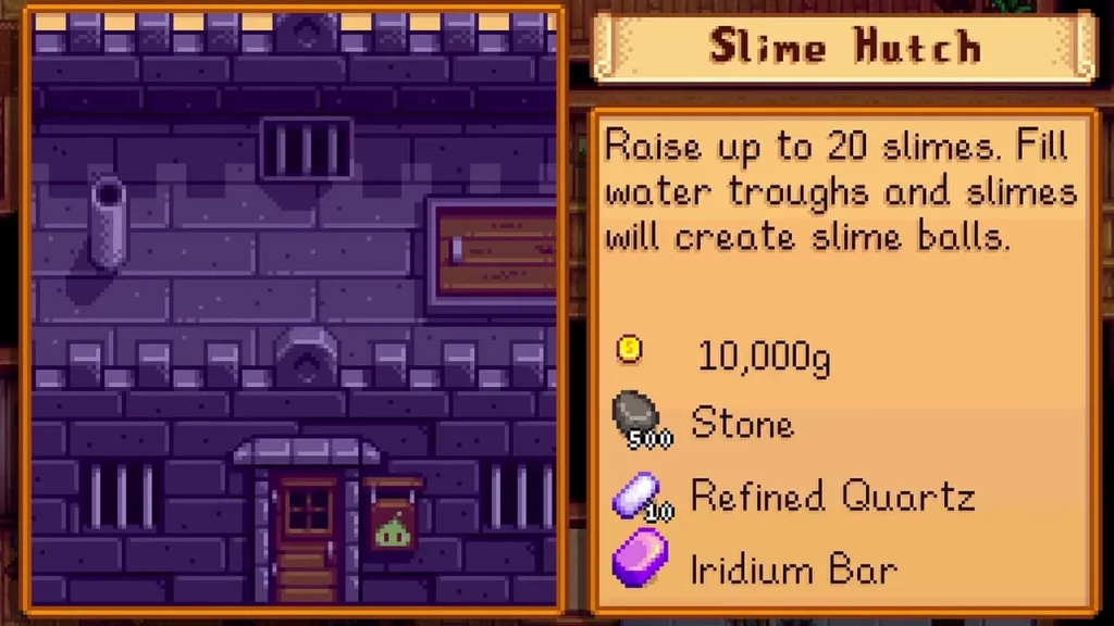 Unlock and Build Slime Hutch in Stardew Valley