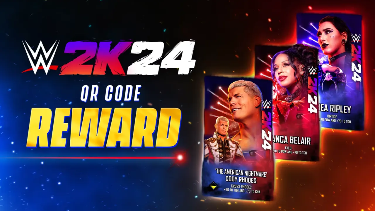 get free rewards in WWE Supercards by scanning WWE 2K24 QR Code