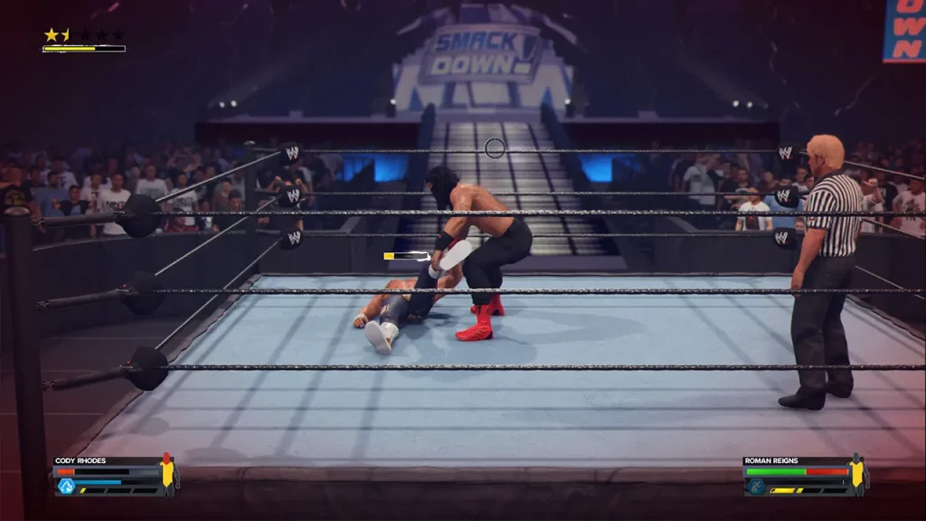 Roman Reigns Dragging Cody Rhodes in WWE 2K24