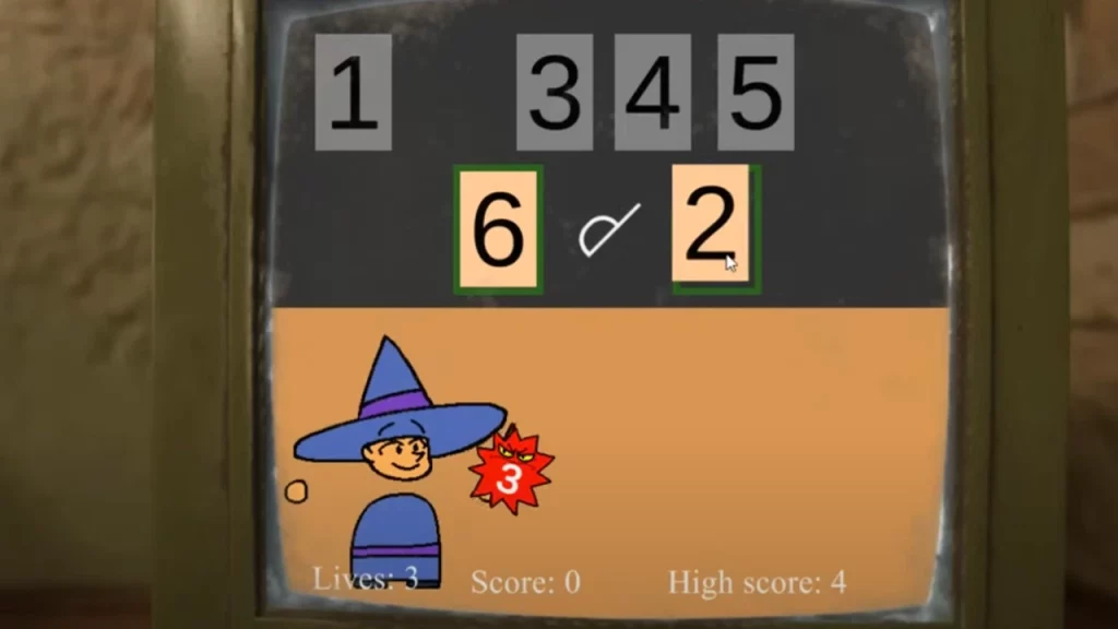 math game in trace escape room