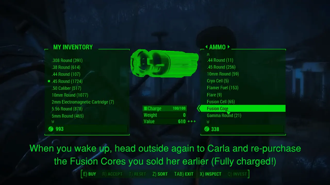 Cómo recargar núcleos Fusion en Fallout 4