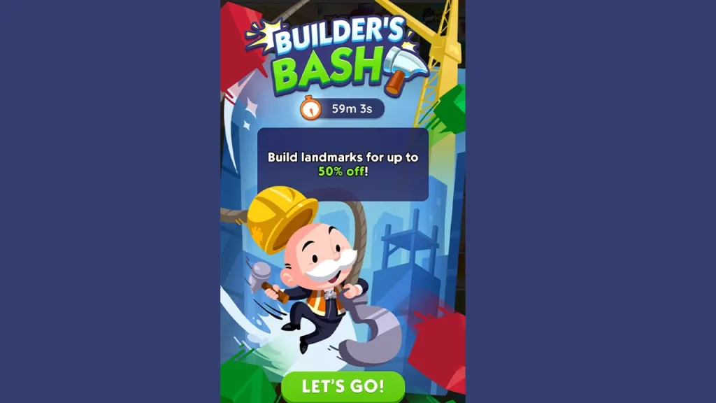 Monopoly GO Builder's Bash Schedule