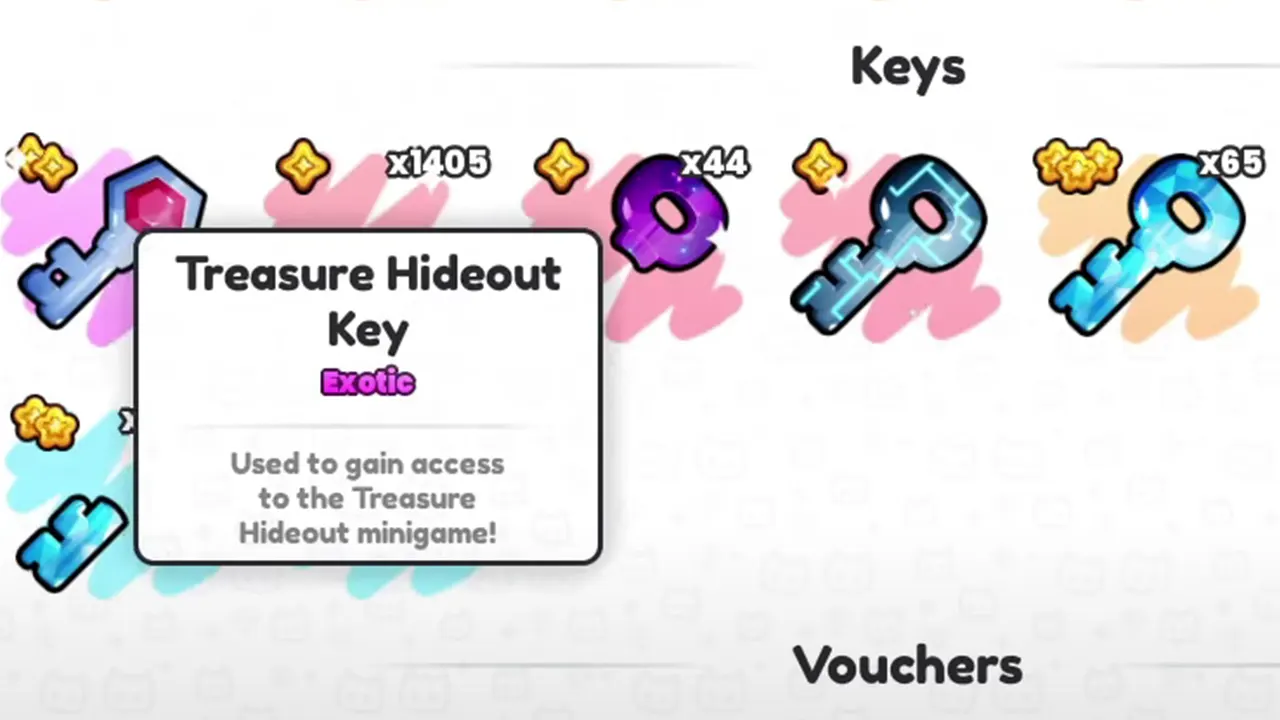Treasure Hideout Keys in PS99