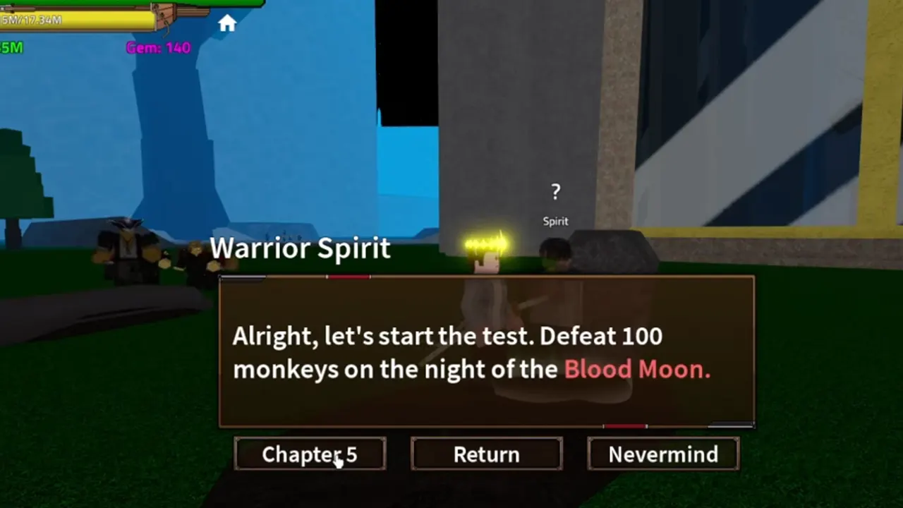 defeat 100 Monkeys to get Bloodmoon Twins in King Legacy