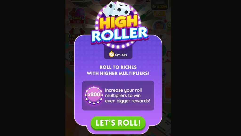 What is the Monopoly GO High Roller Schedule