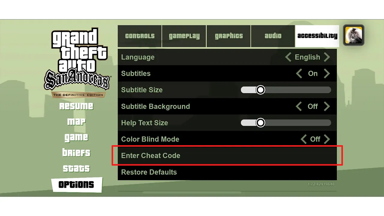 how to use cheat codes in GTA San Andreas Netflix