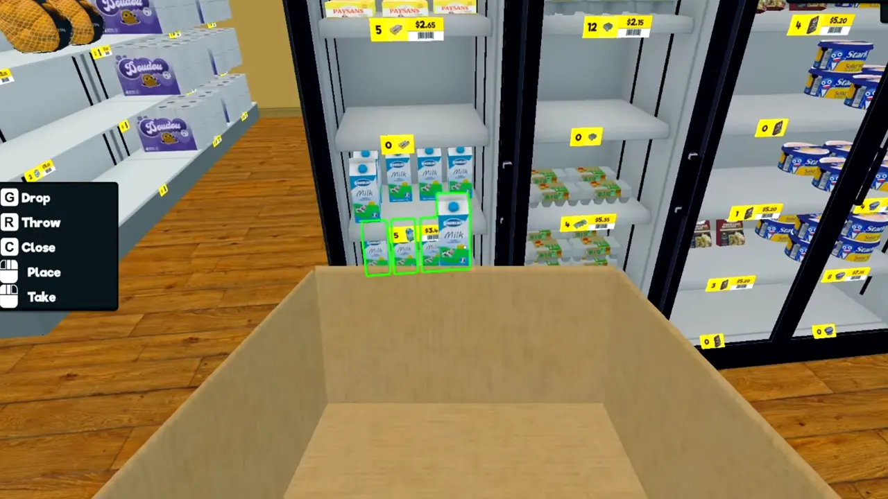 restock products to get more customers in Supermarket Simulator