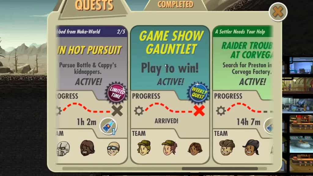 All Fallout Shelter Game Show Gauntlet Quest Answers