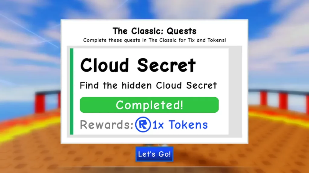 Complete The Cloud Secret Quest The Classic Event
