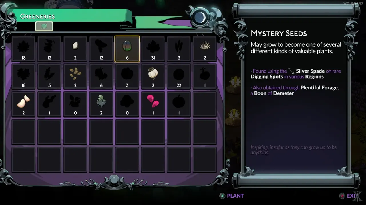 mystery seeds in hades 2