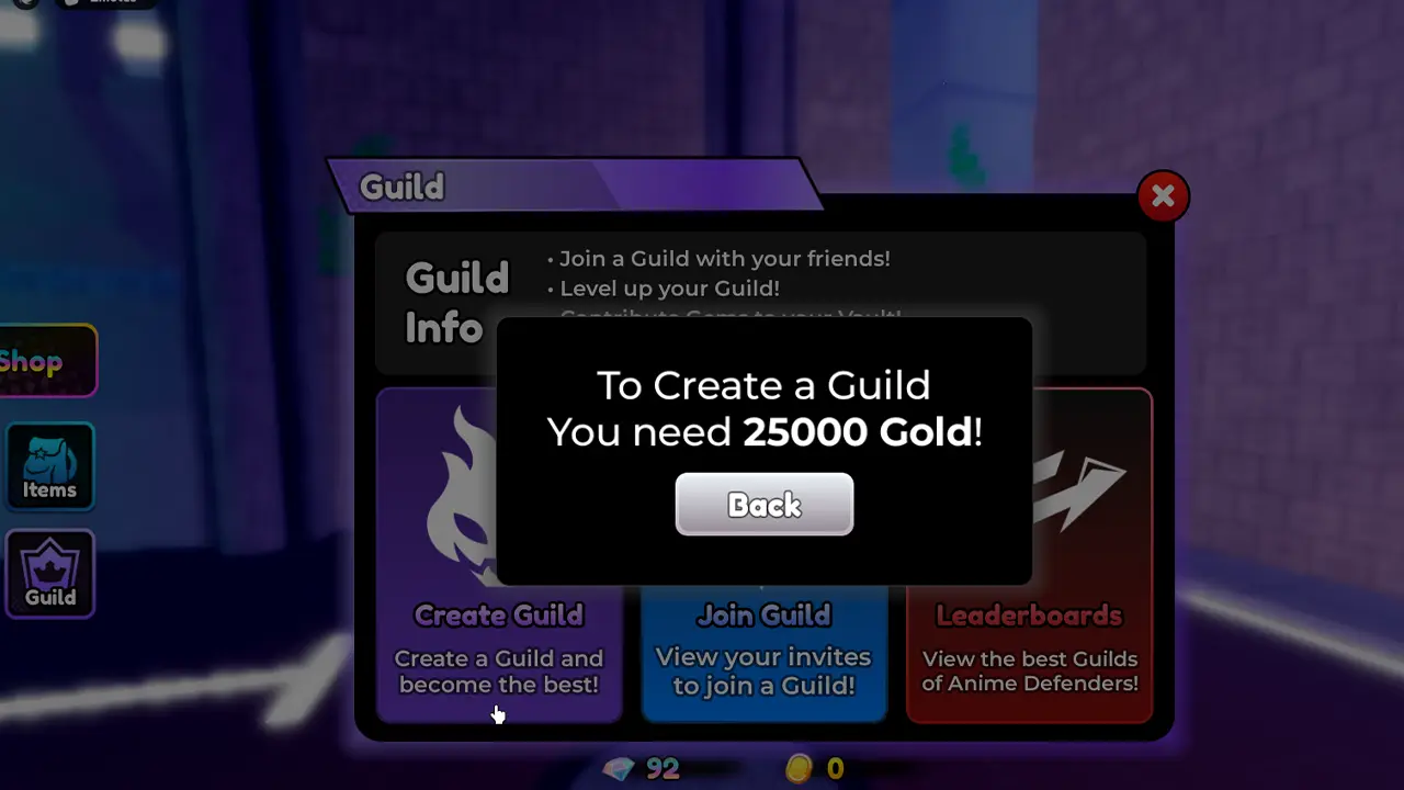 How To Create A Guild In Anime Defenders