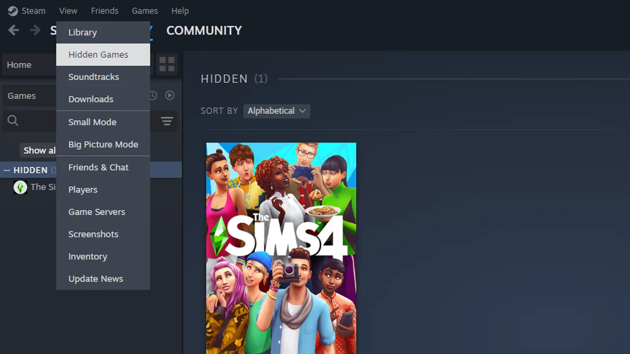 How To View Hidden Steam Games