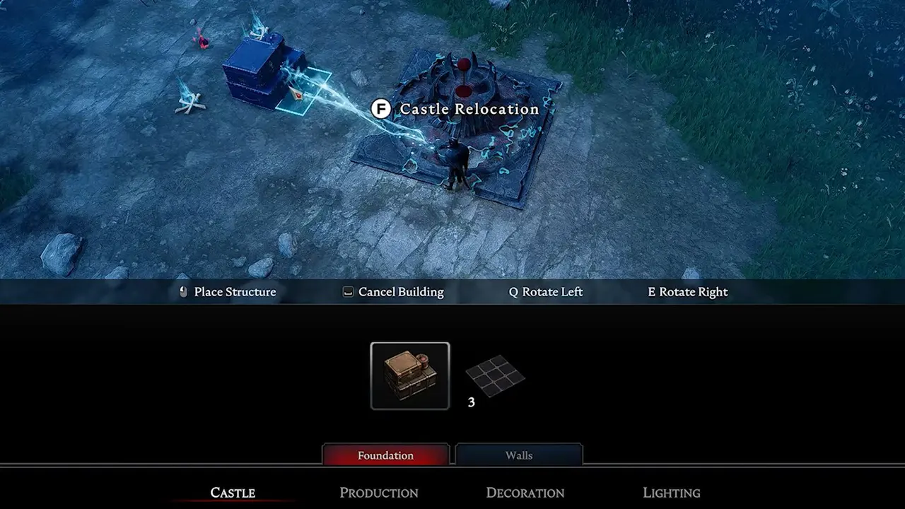 V Rising: Как переместить свой замок
