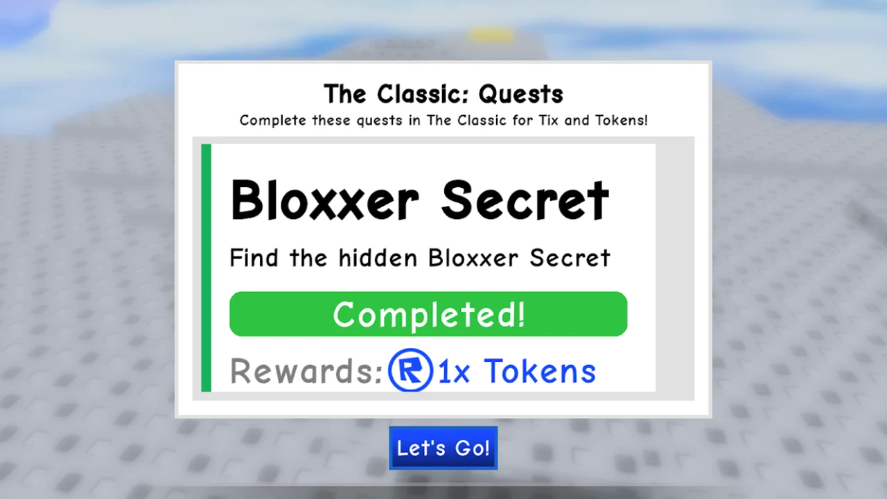 Roblox The Classic Event The Bloxxer Secret Quest