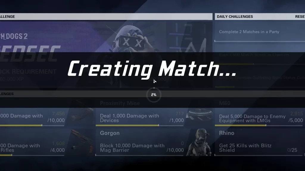 creating match page xdefiant