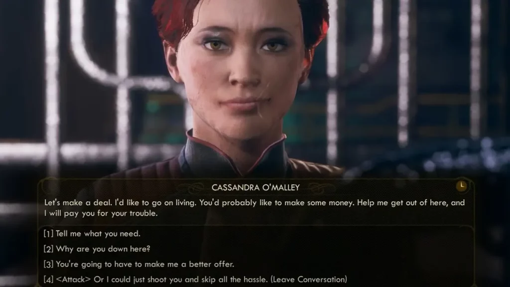 The Outer Worlds Should I Help Or Kill Cassandra O’Malley?