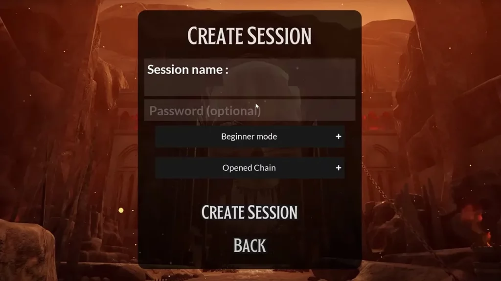 create session with password