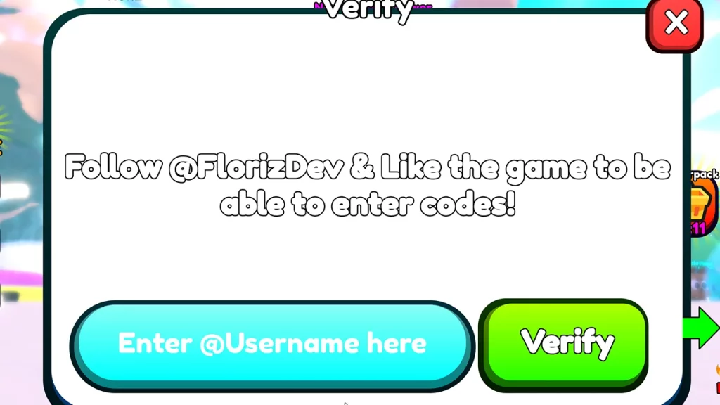 follow dev and like the game to redeem codes