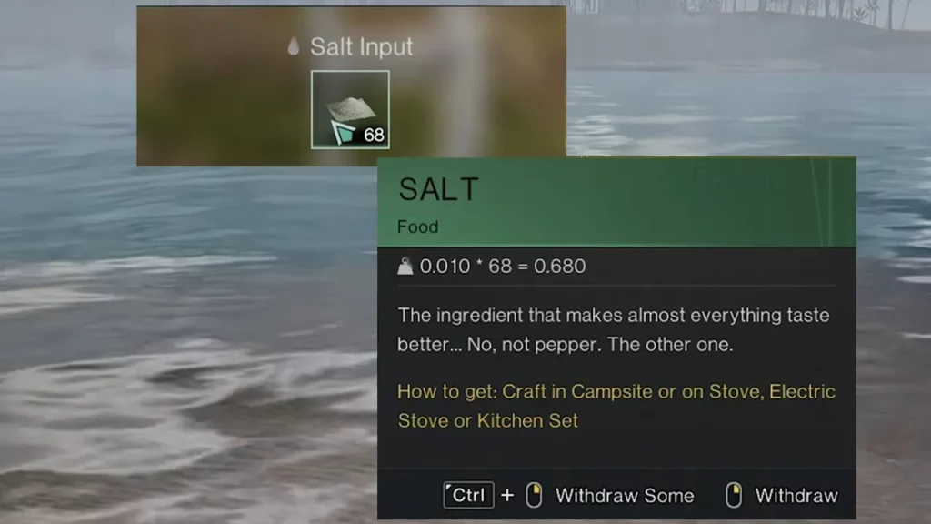 how to get salt once human location