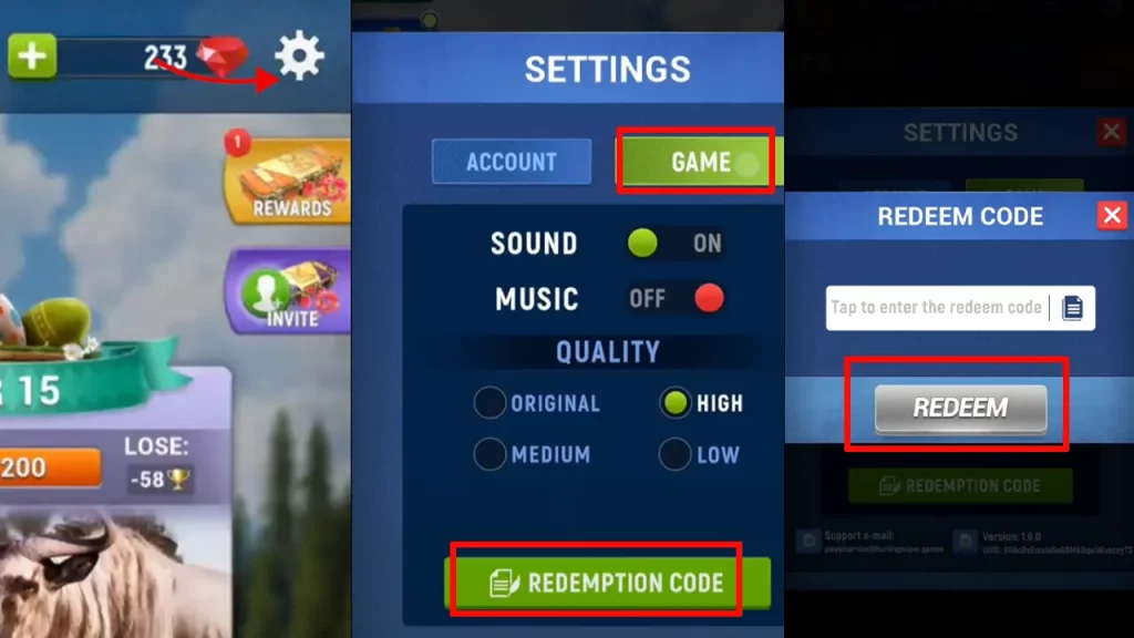 how to redeem hunting sniper codes on mobile