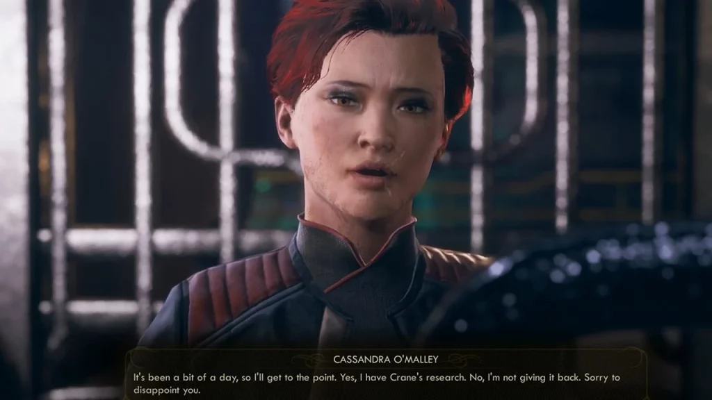 The Outer Worlds Should I Help Or Kill Cassandra O’Malley?